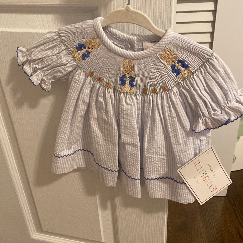 Smocked baby dress